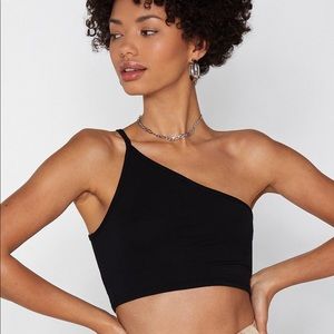 One shoulder crop top